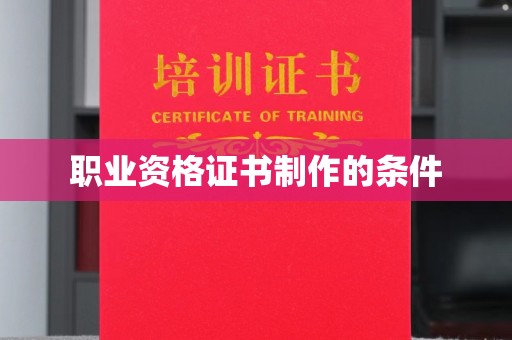 崆峒职业资格证书制作的条件