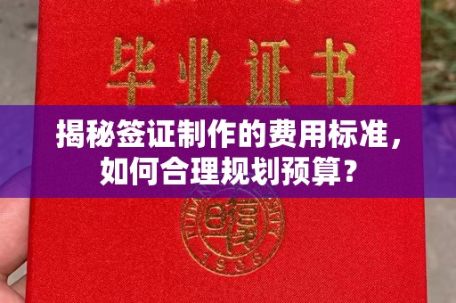 崆峒揭秘签证制作的费用标准，如何合理规划预算？