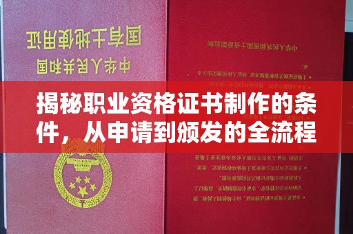 崆峒揭秘职业资格证书制作的条件，从申请到颁发的全流程解析