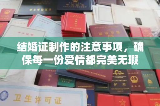 崆峒结婚证制作的注意事项，确保每一份爱情都完美无瑕