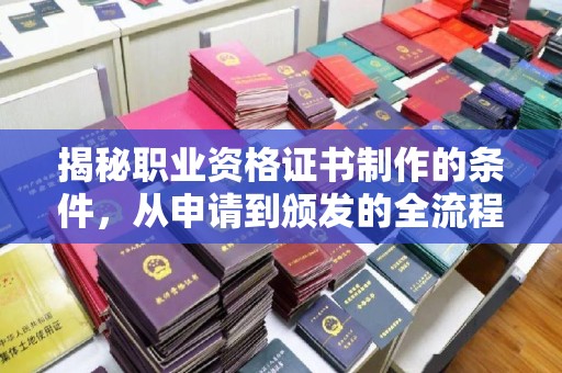 崆峒揭秘职业资格证书制作的条件，从申请到颁发的全流程解析