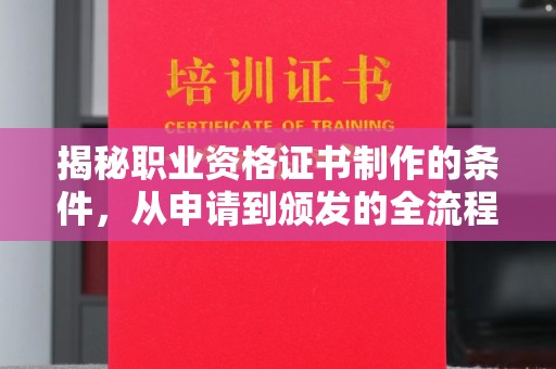 崆峒揭秘职业资格证书制作的条件，从申请到颁发的全流程解析
